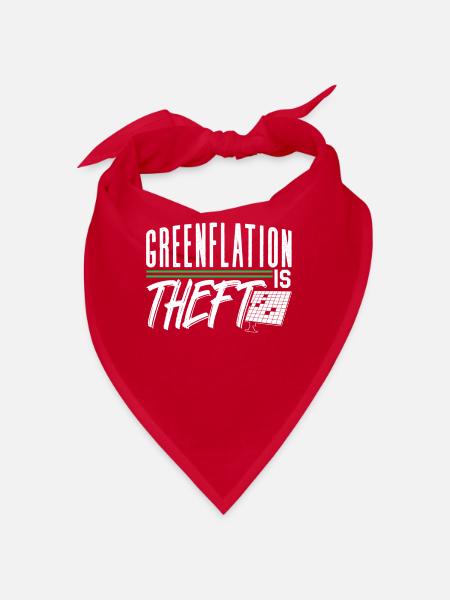 Greenflation is theft green energy inflation - Bandana - red - Front
