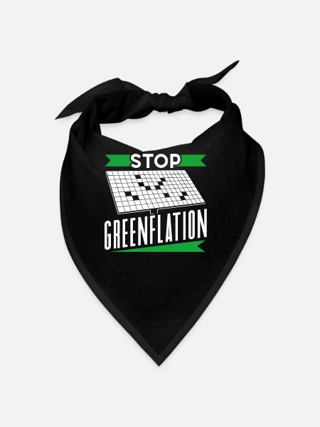 Greenflation Stop Green Inflation Energy - Bandana - black - Front
