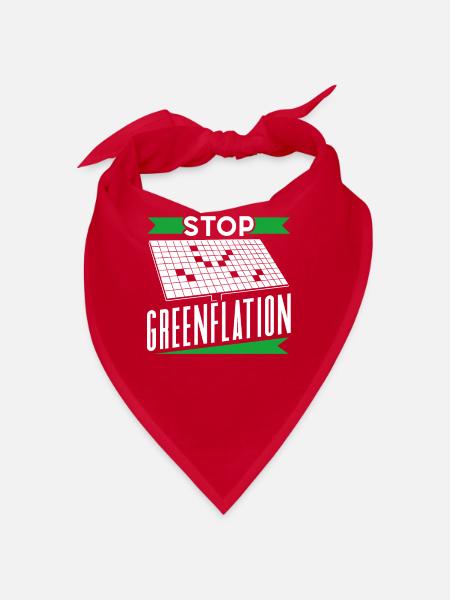Greenflation Stop Green Inflation Energy - Bandana - red - Front