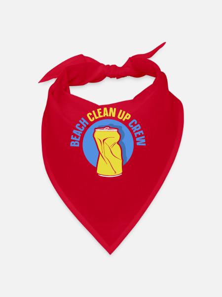 Équipe de nettoyage de plage Nettoyage de plage - Bandana - rouge - Devant