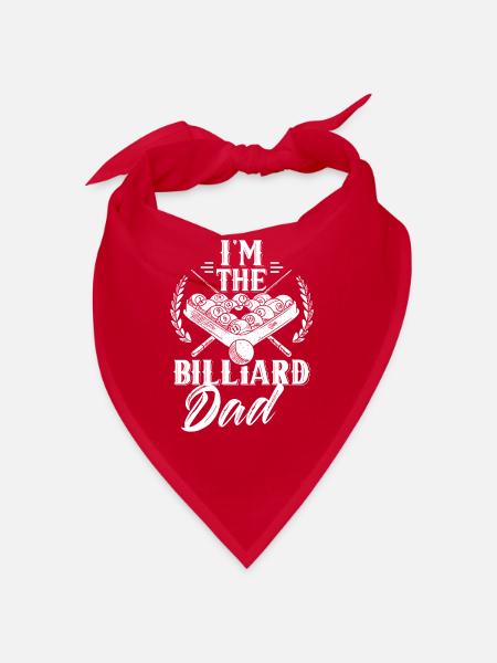 Ich Bin Der Billard Vater Spieler Pool Billiard - Bandana - Rot - Vorne