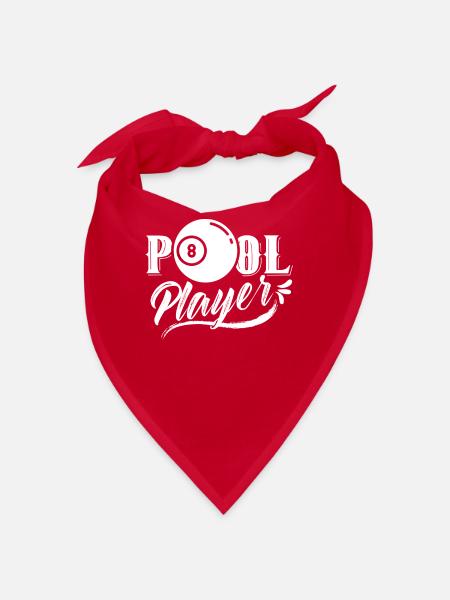 Pool Player Billiard Billiard Lovers - Bandana - red - Front