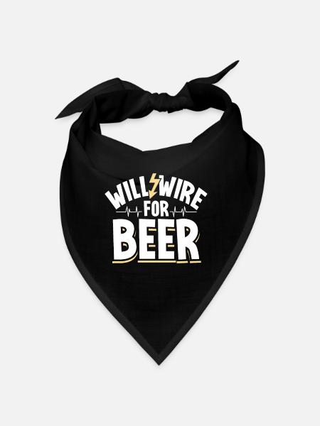 Electrician Electrical Engineer Lineman Electrical - Bandana - black - Front