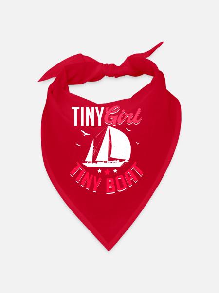 Kleines Mädchen Kleines Boot Segelschule Ostsee - Bandana - Rot - Vorne