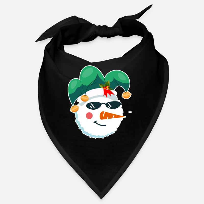 Snowman Face Carnaval Laid Noël Bandana