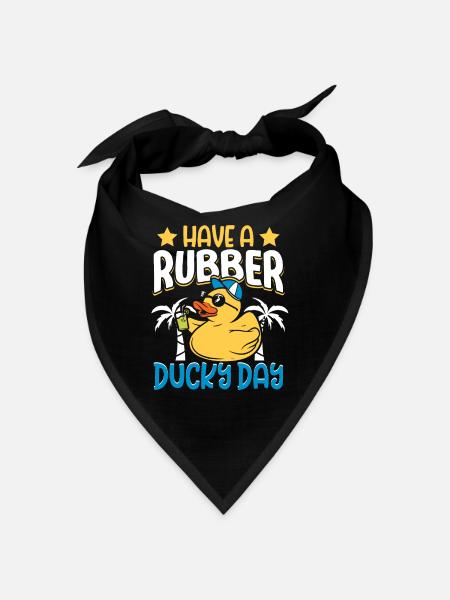 Gummiente Gummienten Entenliebhaber Badezimmer - Bandana - Schwarz - Vorne