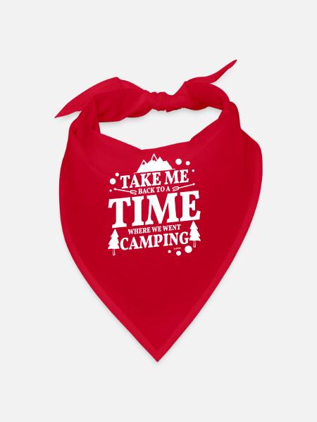 cool camping slogan - Bandana - red - Front