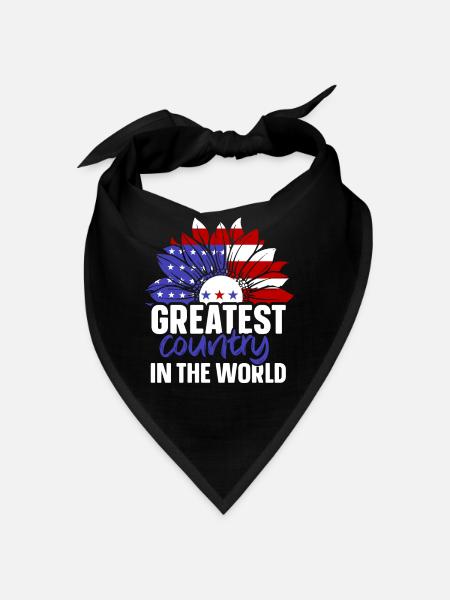 Das Großartigste Land Der Welt USA Amerika US - Bandana - Schwarz - Vorne