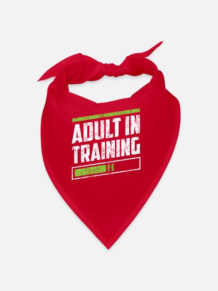Erwachsener In Ausbildung Erwachsen Geburtstag - Bandana - Rot - Vorne