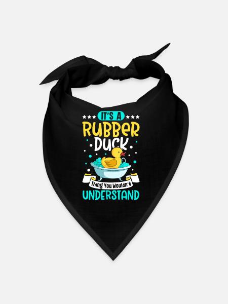 Gummiente Gummienten Entenliebhaber Badezimmer - Bandana - Schwarz - Vorne