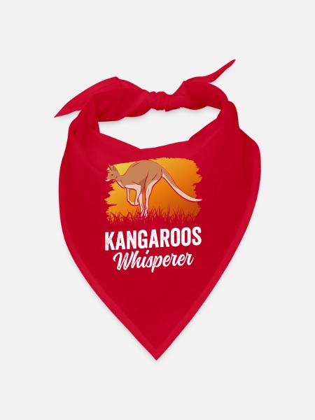 Kangaroo Whisperer Kangaroo Kangaroo Animal - Bandana - red - Front