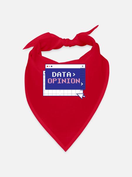 Data > Opinion Code Coding Programmierer Coder - Bandana - Rot - Vorne