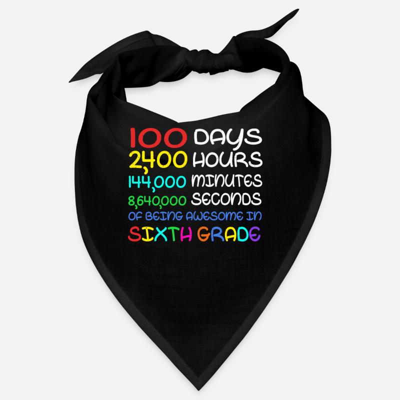 100. Tag 6. Klasse Awesome 100 Tage Schule Bandana