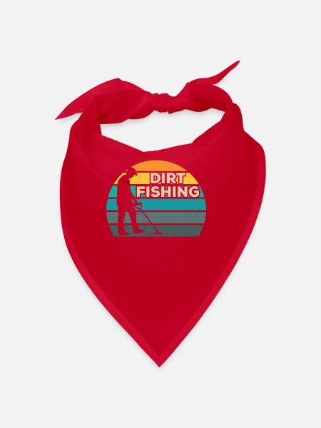 Dirt Fishing Metal Detecting Metalldetektion - Bandana - Rot - Vorne