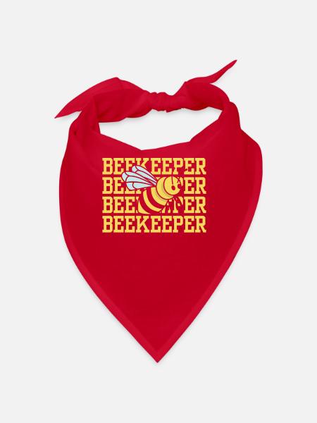 Imker Imkern Imkerei Honigbiene - Bandana - Rot - Vorne
