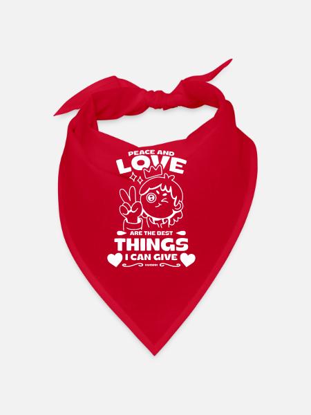 cool saying about love and peace - Bandana - red - Front