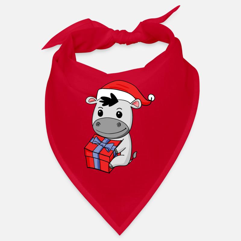 Bébé âne de Noël avec cadeau Bandana