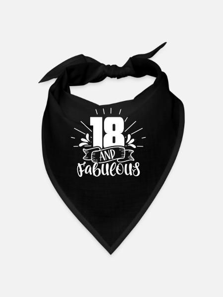 18 et fabuleuse fête anniversaire dix-huit - Bandana - noir - Devant