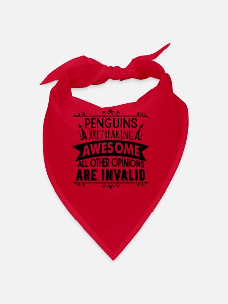 Penguins Are Freaking Awesome - Bandana - Rot - Vorne
