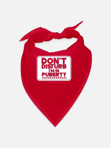 Bitte Nicht Stören: Ich Bin In Der Pubertät - Bandana - Rot - Vorne