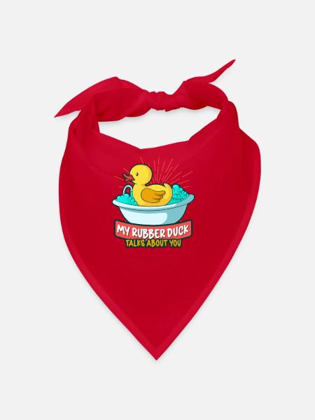 Gummiente Gummienten Entenliebhaber Badezimmer - Bandana - Rot - Vorne