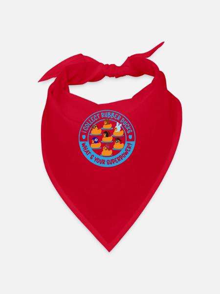 Gummiente Gummienten Entenliebhaber Badezimmer - Bandana - Rot - Vorne