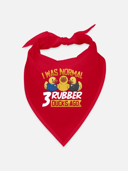 Gummiente Gummienten Entenliebhaber Badezimmer - Bandana - Rot - Vorne