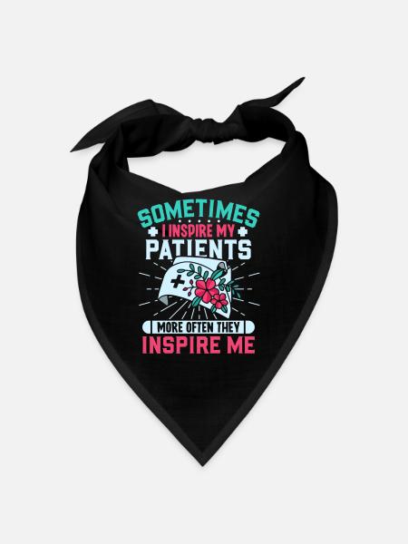 infirmière clinique de soins infirmiers ambulancier paramédical - Bandana - noir - Devant