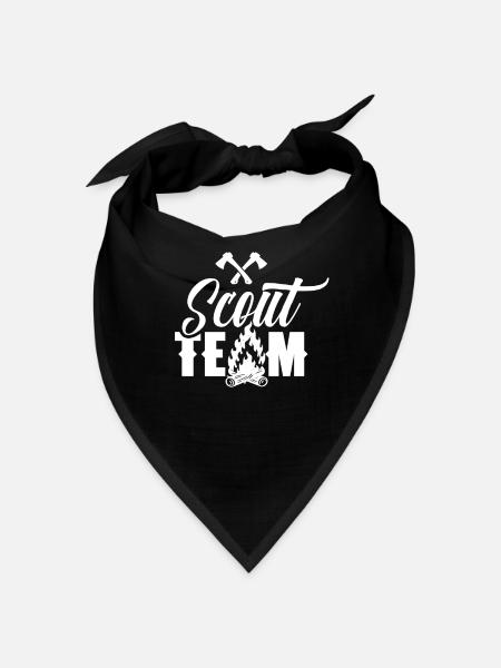 Pfadfinder Team Pfadfinden Zeltlager Sippe - Bandana - Schwarz - Vorne