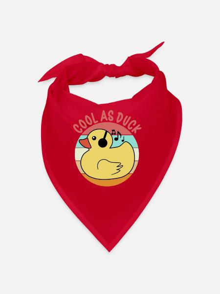 Gummiente Gummienten Entenliebhaber Badezimmer - Bandana - Rot - Vorne