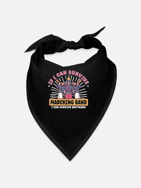 Marching Band Clarinetist School rehearsal music - Bandana - black - Front