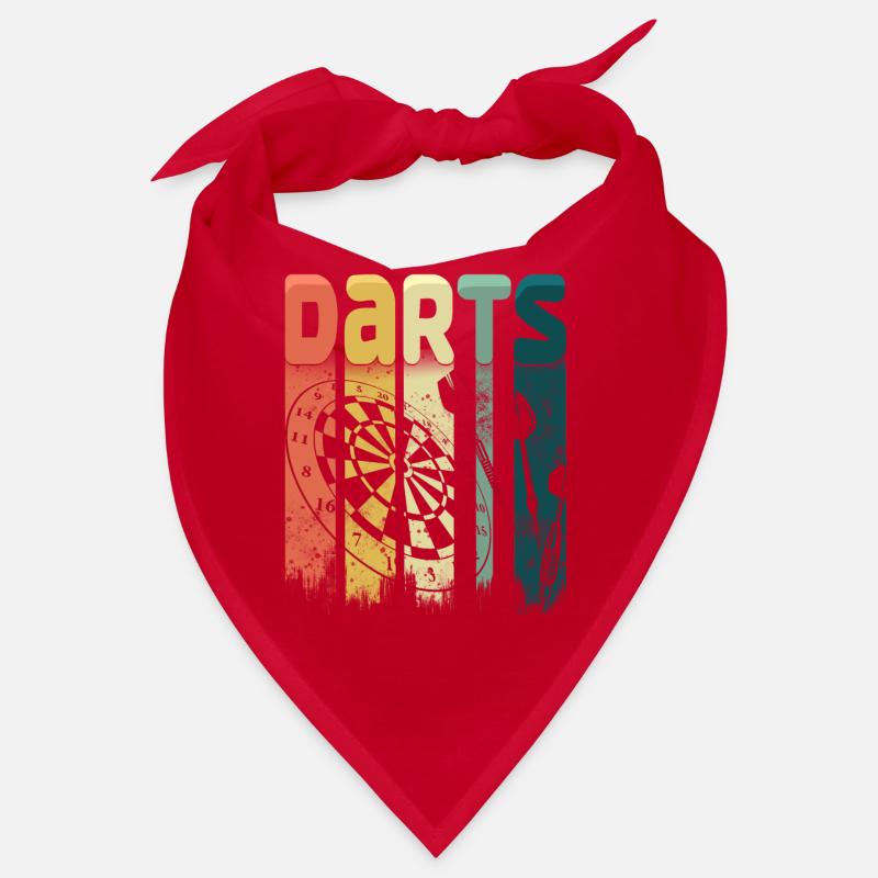 Motifs de fléchettes rétro et jeu de fléchettes vintage 180 fléchettes Bandana