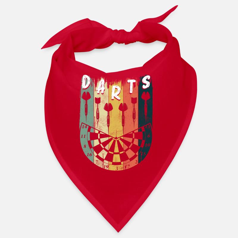Motifs de fléchettes rétro et jeu de fléchettes vintage 180 fléchettes Bandana