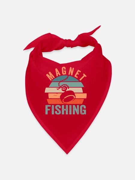Magnetfischen Magnetfischer Magnet - Bandana - Rot - Vorne