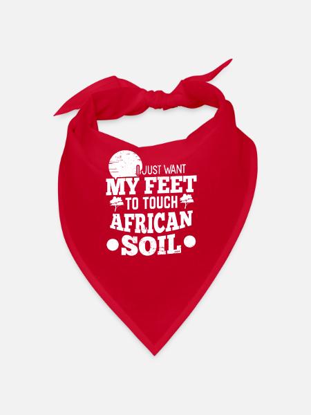 Afrique Vacances Terre Sol africain - Bandana - rouge - Devant