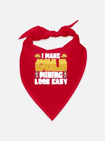 Gold Digger Gold Mining Gold Panning Gold Mine - Bandana - red - Front