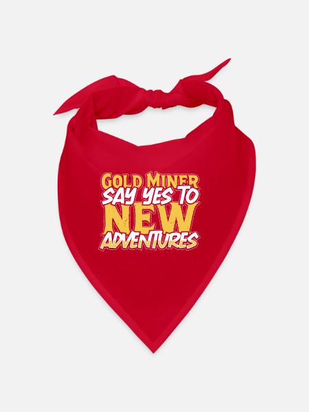 Gold Digger Gold Mining Gold Panning Gold Mine - Bandana - red - Front