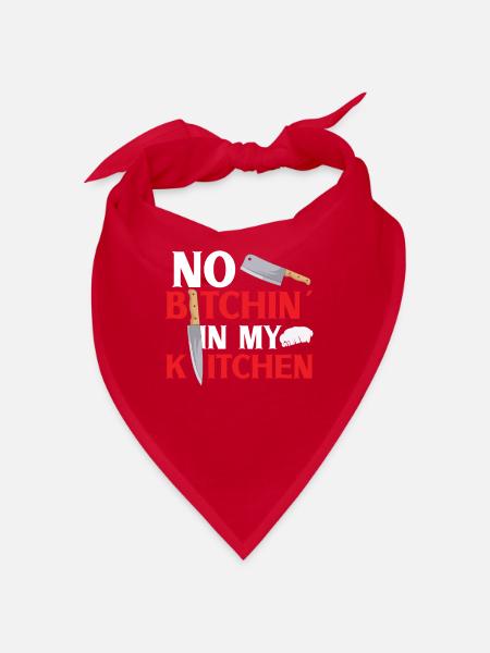 Chef Cook Kitchen Restaurant Knives Cookout - Bandana - red - Front