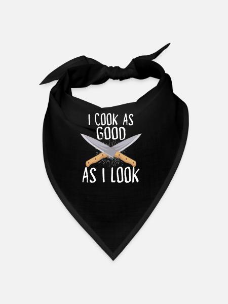 Chef Cook Kitchen Restaurant Knives Cookout - Bandana - black - Front