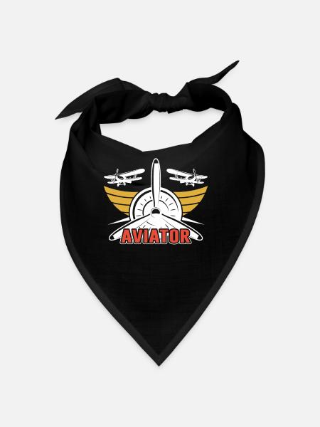 Airplane Jet Pilot Light Aircraft Light Aircraft - Bandana - black - Front