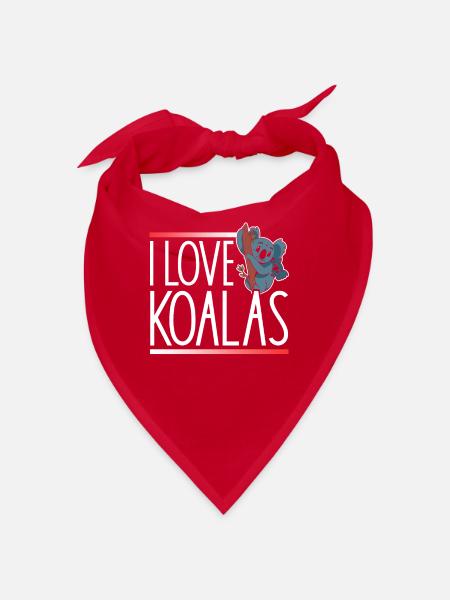 I Love Koalas Cute Koala Koala Bear Animal - Bandana - red - Front