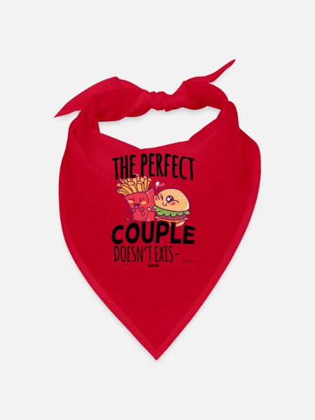perfect team fast food fries burger - Bandana - red - Front