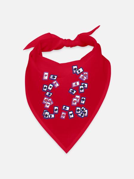 Spielkarten Kartenspiel Brettspiel - Bandana - Rot - Vorne