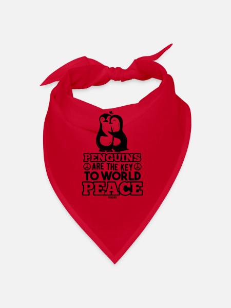 Pinguin Freunde Südpol Seetaucher - Bandana - Rot - Vorne