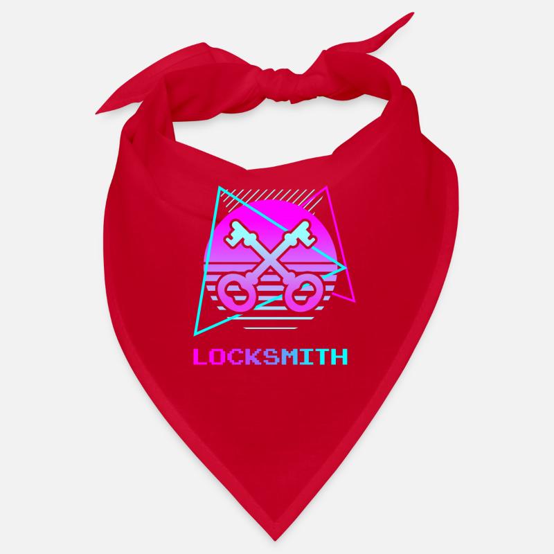 Retro Locksmith Lock Locksmithing Bandana