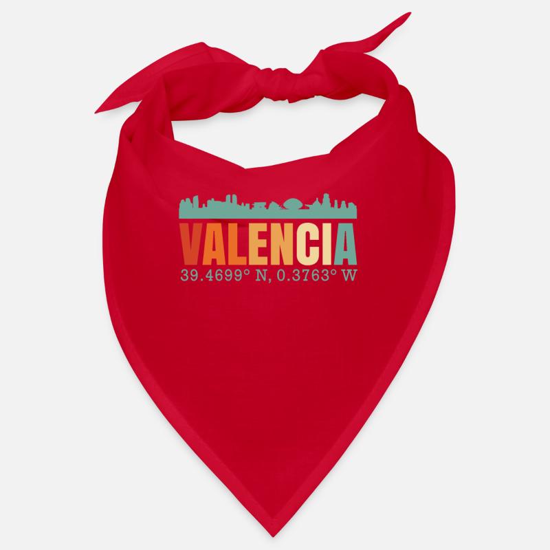 Valence Espagne Skyline Bandana