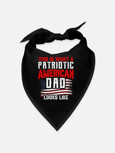 So Sieht Patriotischer Amerikanischer Vater Aus - Bandana - Rot - Vorne