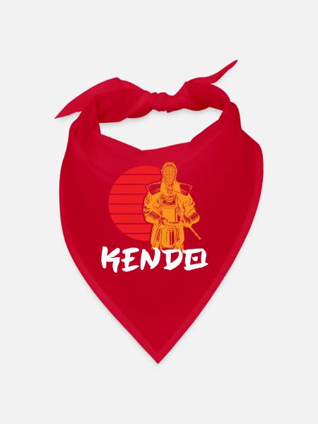 Kendo Japan Samurai Karate Kenjutsu Martial Arts - Bandana - red - Front