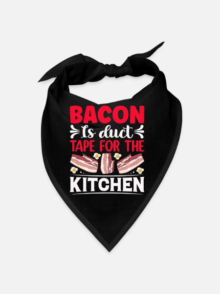 Bacon Lovers Funny Bacon Famous Food Keto - Bandana - black - Front