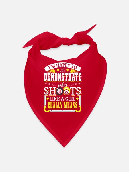 Funny Billiards What Shoots Like A Girl Means - Bandana - Rot - Vorne
